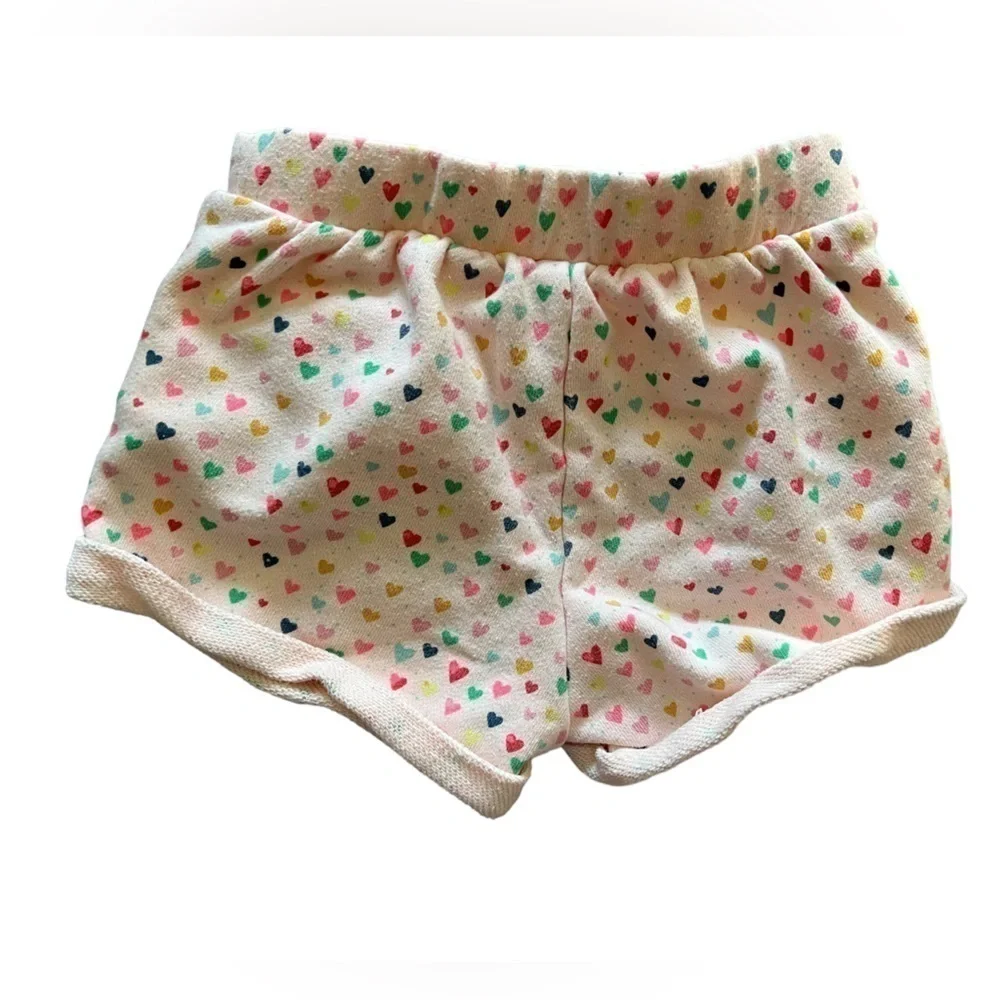 Gap, 6-12M pink shorts w/hearts but runs larger, front pockets